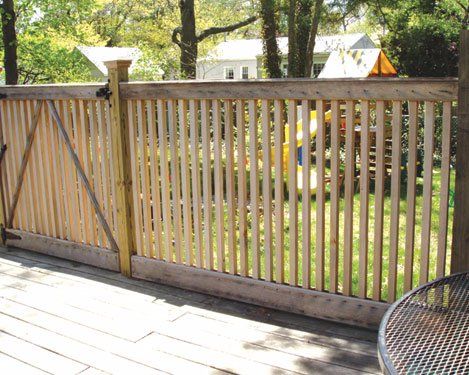 Spindle Picket Wood Fence Style